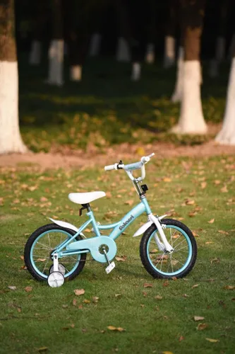 Miniatura 4 de Bicicleta para niños de 14, 16 y 18 pulgadas para niños y niñas de 3 a 9 años, bicicleta infantil con campana y ruedas de entrenamiento, múltiples