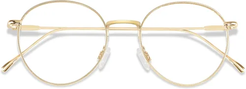 Miniatura 11 de ANDWOOD Gafas de bloqueo de luz azul para mujeres y hombres, computadora de cara pequeña, bloqueador de luz azul transparente, marco de metal súper