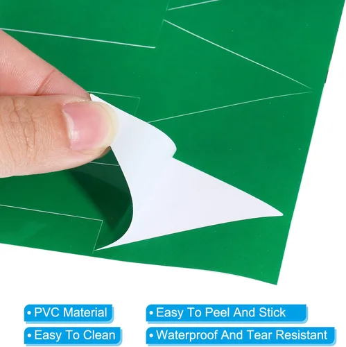 Miniatura 4 de PATIKIL Adhesivo de flecha de 6 x 2 pulgadas, paquete de 24 calcomanías de PVC extraíbles autoadhesivas impermeables para piso, letrero de flecha