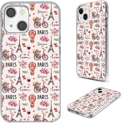 Miniatura 37 de Funda protectora completa a prueba de golpes, delgada, suave, TPU transparente, para iPhone 14/13 6.1, diseño de animales de dibujos animados