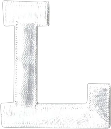 Miniatura 20 de Letras y números blancos de 1-7/8", parche para planchar, bordado (letra M)