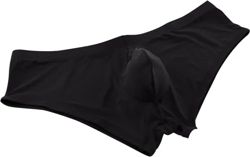 Miniatura 3 de WENKOMG1 Ropa interior para hombre, ropa interior de seda de hielo, con espalda abierta, ligera, transpirable, sexy, bolsa de bulto, boxeadores