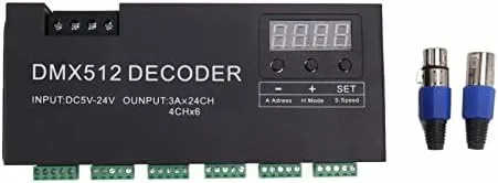 Miniatura 7 de FTVOGUE Controlador de luz LED RGB, decodificador DMX de 24 canales RGBW DMX512 Controlador LED controlador para barra de escenario DC5V 24V,