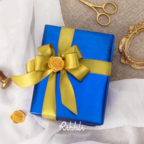 Miniatura 2 de Ribbli - Cinta de satén de doble cara dorada, 1 pulgada x 25 yardas, uso para ramo de lazos, envoltura de regalos, decoración de boda Dorado