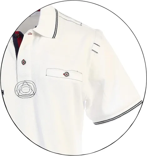Miniatura 2 de Gioberti Polo de piqué para hombre, ajuste ajustado, 9513 Blanco, L