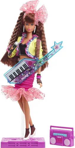 Miniatura 7 de Barbie Muñeca Día De Los Muertos 2021 (11.5 pulgadas) con vestido bordado tradicional, corona de flores y pintura facial de calavera, regalo