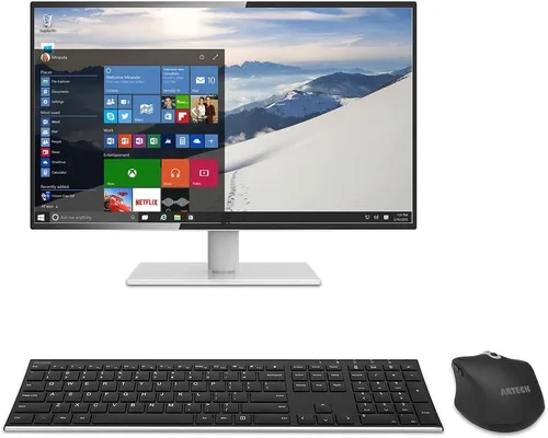 Miniatura 7 de Arteck Combo de teclado y mouse inalámbricos de 2.4 G, teclado de tamaño completo de acero inoxidable y mouse ergonómico con botones laterales