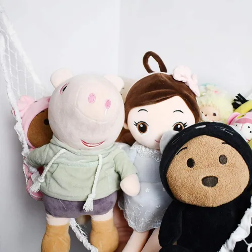 Miniatura 5 de Hamaca de malla para juguetes, hamaca de animales de peluche, red de juguetes de malla para niños, red de malla de almacenamiento grande