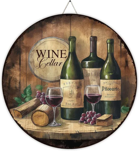Miniatura 10 de Artsy Woodsy Letrero de madera de bodega personalizado (no tallado real), accesorios de placa artística de pared, regalos personalizados