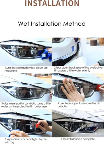 Miniatura 5 de Película protectora de faros delanteros para Volvo XC90 XC40 XC60 S60 S90 V60 V90, pegatina de TPU transparente para luz delantera, para XC90