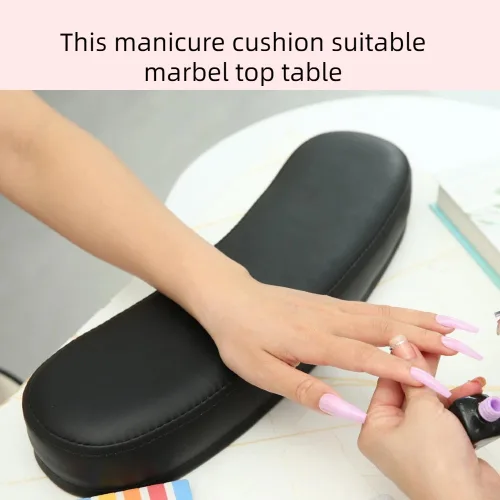 Miniatura 5 de Cojín de mano de manicura, cojín de mano de esmalte de uñas, mesa de manicura, cojín de mano portátil para mesa de uñas, cojín de mano para Negro