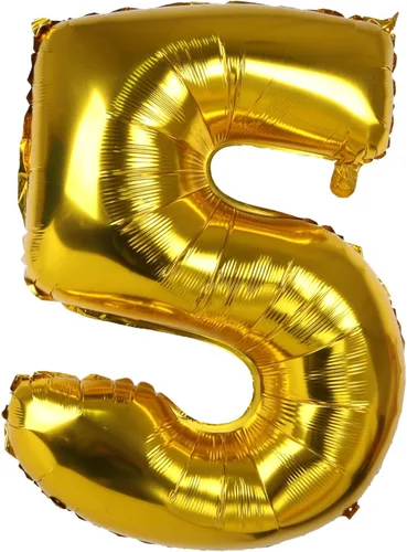 Miniatura 32 de Treasures Gifted Globos dorados grandes de números – Globo de aluminio número 0 de 40 pulgadas – Números de globos de cumpleaños – Números de globos
