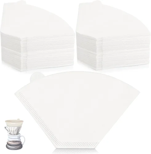 Skylety 500 filtros de café en cono #2, filtros de café, 2 filtros de cono para verter sobre papel natural, filtros de café desechables sin