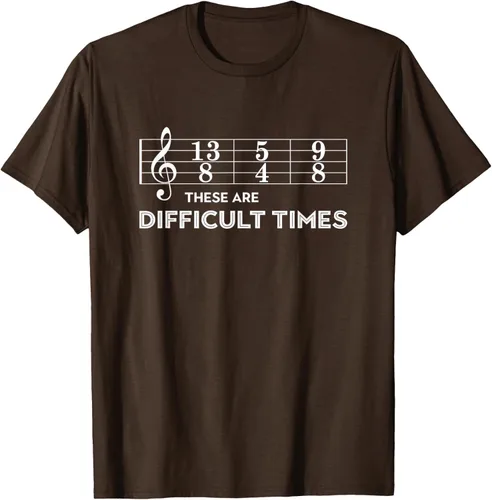 Miniatura 59 de Musician - Camiseta con texto en inglés "These are Difficult Times", talla S