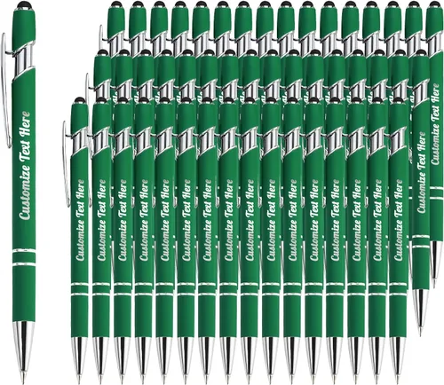Miniatura 39 de Hasta 500 bolígrafos personalizados a granel con logotipo de mensaje de nombre comercial, bolígrafos grabados personalizados con lápiz óptico