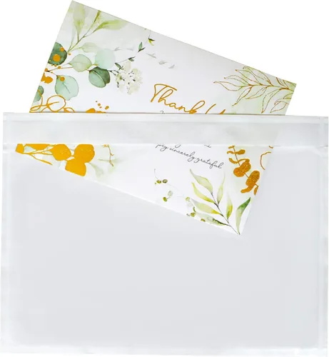 100 sobres transparentes autoadhesivos transparentes de 7.5 x 5.5 pulgadas para lista de embalaje, bolsa de plástico para envío/correo para