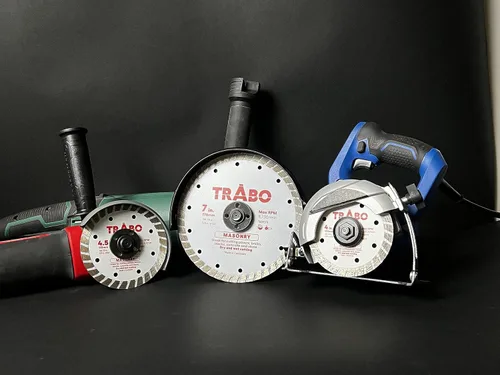 Miniatura 6 de Trabo Paquete de 3 cuchillas de unión de metal con borde turbo de 4.5 pulgadas para cortar cemento, adoquines, hormigón con barras de refuerzo
