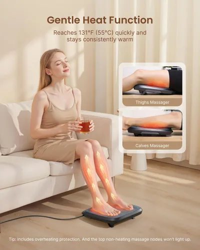 Miniatura 2 de RENPHO Masajeador de pies Shiatsu FSA con calor, regalos del día del padre para marido, gatillo de presión de encendido/apagado habilitado para pies