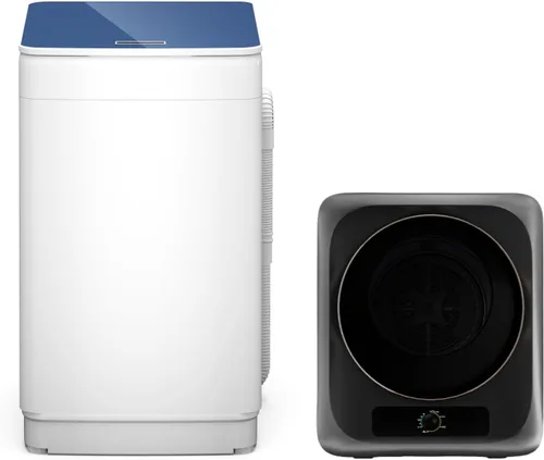 Miniatura 11 de Zynkez - Lavadora y secadora combinada de 18 libras y 10 libras, juego de lavandería portátil completamente automático con 7 programas de lavado, 5