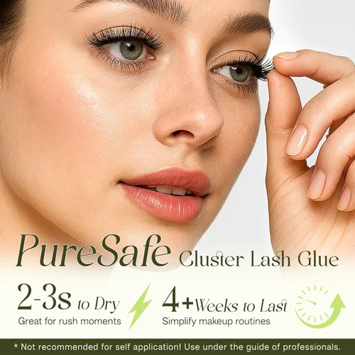 Miniatura 2 de CALAILIS Pegamento para pestañas en racimo de ojos sensibles abiertos, pegamento para pestañas en racimo extra fuerte de larga duración, adhesivo