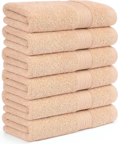 Ample Decor Toalla de mano de 18 x 28 pulgadas, paquete de 6, 600 GSM, 100% algodón, certificado Oeko Tex, suave, absorbente, gruesa, duradera,