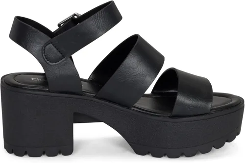 Miniatura 3 de Chariot & Co - Crédito- Sandalias de tacón de bloque con hebilla de tobillo y puntera abierta para mujer
