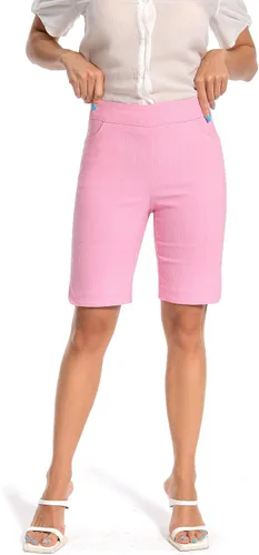 Miniatura 3 de Pantalones cortos de vestir con dobladillo de tulipán súper elásticos para mujer, con bolsillos, tallas regulares, pequeñas y grandes