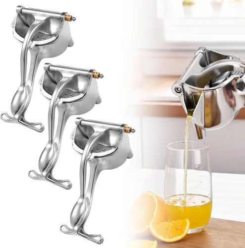 Miniatura 8 de Exprimidor manual de frutas resistente, exprimidor manual de cítricos de gran capacidad, exprimidor de aluminio portátil para uso en cocina, prensa
