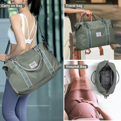 Miniatura 6 de Weekender Bags for Women,Carry on Bag,Overnight Bag with Trolley Sleeve,Sports Tote Bag,Travel bag for Women, Dark Green
