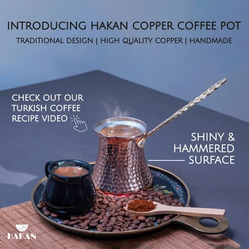 Miniatura 2 de Cafetera turca Hakan Hervidor de agua para estufa, cafetera, calentador de mantequilla, chocolate y leche Calentamiento uniforme y rápido