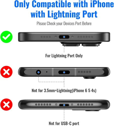 Miniatura 10 de Auriculares con cable para Apple Lightning con certificación MFi con puntas anticaída, magnéticos más grandes, auriculares con cable para iPhone 14