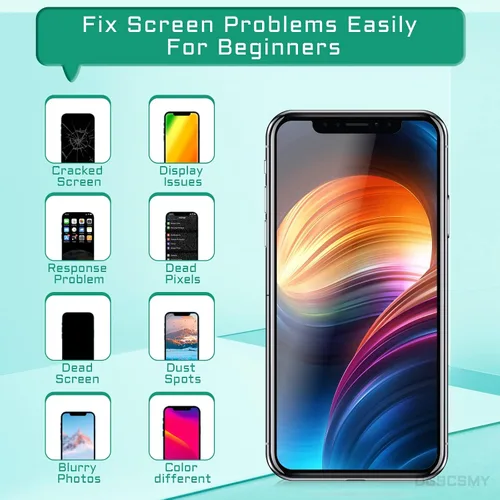 Miniatura 4 de Para iPhone 11 Pro Max Reemplazo de pantalla LCD táctil 3D Digitalizador 6.5 "Montaje de marco completo Auricular frontal oído altavoz sensor Kit