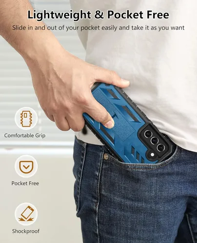 Miniatura 7 de SOiOS Funda protectora para Samsung Galaxy S22: protección de grado militar a prueba de caídas con soporte Resistente a prueba de golpes TPU mate