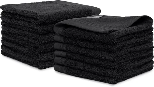 Miniatura 25 de Juego de 12 paños de 100 % algodón de 13 x 13 pulgadas, juego de 12 toallas ultrasuaves y altamente absorbentes, para baño, gimnasio, hotel, spa