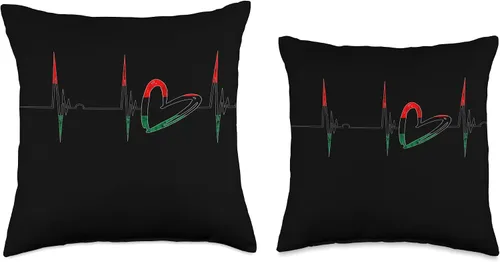 Miniatura 3 de Pan African Pride Black History Pan African UNIA Flag Heartbeat EKG Pulse Black History - Almohada de 16 x 16 pulgadas, multicolor