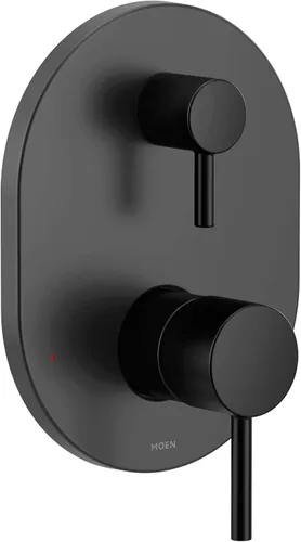Moen Align Grifo de ducha de serie M-CORE 3, con moldura de 2 mangos color negro mate, requiere válvula, UT3290BL