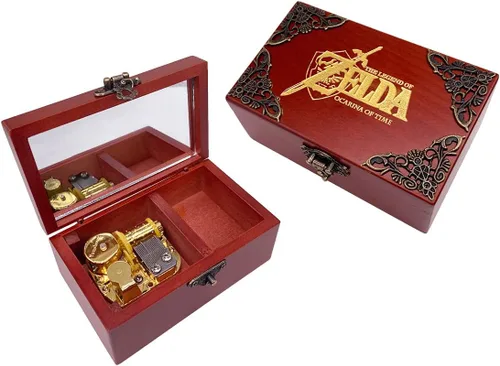 Miniatura 18 de Youtang Caja de Música de Joyería de Nightmare Before Christmas con Espejo, Caja Musical de Madera Grabada con Láser, Caja Musical de Cuerda, Regalo