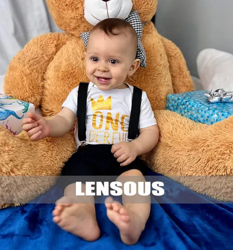 Miniatura 4 de LENSOUS Conjunto de mameluco divertido para el primer cumpleaños de un año para niño
