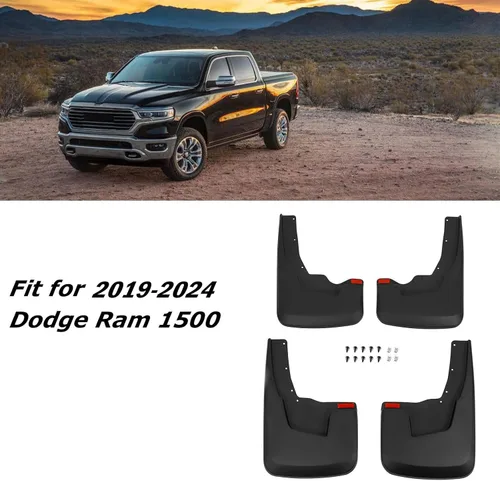 Miniatura 3 de RMOURTEKK Aletas de barro compatibles con Dodge Ram 2019-2023 2024 Ram 1500 (Nuevo Estilo de Carrocería) con Aletas de Guardabarros OEM Juego