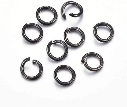Miniatura 5 de HDSupplies 100 piezas - 4mm de argollas de acero inoxidable 304 de tono negro - Calibre 22 (espesor de 0.6mm)