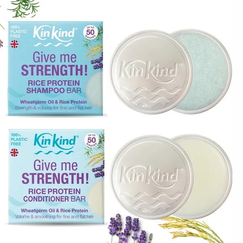 Miniatura 15 de KinKind NOURISH me! Set de barra de champú y acondicionador Barras de champú y acondicionador de aceite de argán y aceite de coco para hidratación
