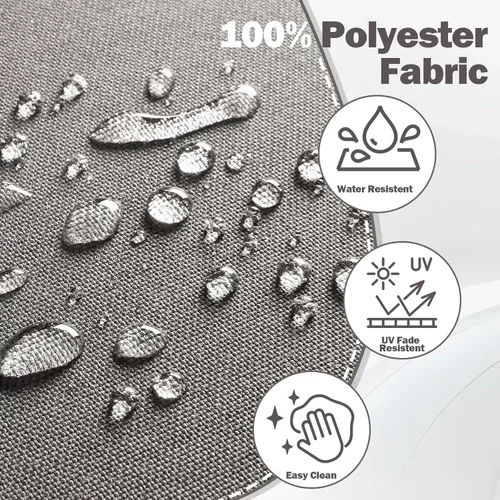 Miniatura 5 de Rilyson Cojines de patio para muebles de exterior, 22 x 24 pulgadas, respaldo alto y asiento profundo, cojín de exterior para sillas de patio, sofá