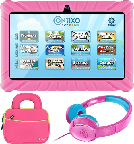 Miniatura 11 de Contixo Paquete de tabletas para niños de 7 pulgadas, con auriculares, bolsa y tableta para niños, 32 GB, Android 11, controles parentales, cámara