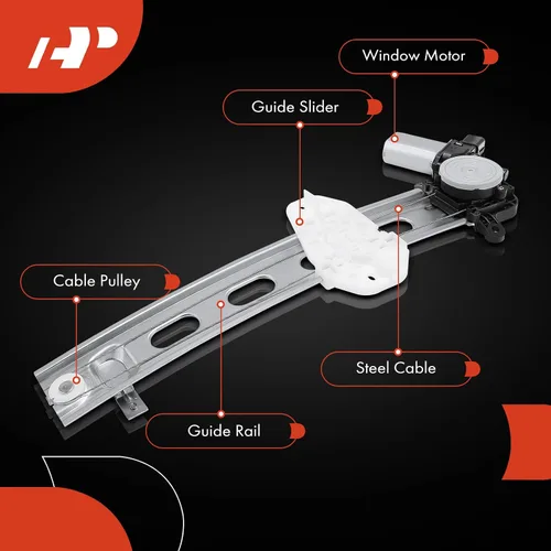 Miniatura 6 de A-Premium Regulador de Ventana Eléctrico con Motor Compatible con Honda Civic 2006-2011 Coupe, Lado Derecho del Pasajero Delantero