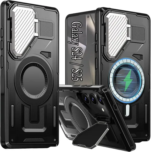Miniatura 12 de para Galaxy S24 Plus Funda Magnética, Funda Resistente y Rugosa con Protección contra Caídas [Compatible con Carga Inalámbrica Rápida] Funda