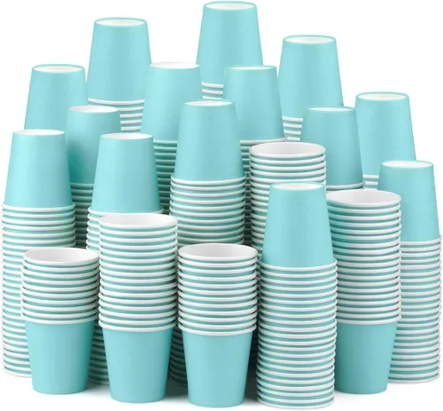 Miniatura 14 de Paquete de 50 vasos de papel blancos de 3 onzas, vasos desechables para el baño, vaso pequeño para enjuague bucal, vaso para aperitivos para agua