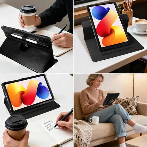 Miniatura 7 de E NET-CASE Funda para Xiaomi Redmi Pad 2 Pro/Pad Pro (2025/2024) de 12.1 pulgadas con soporte para bolígrafo S, a prueba de golpes, carcasa trasera