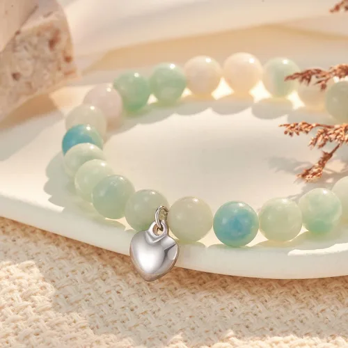 Miniatura 3 de HGDEER Pulseras de piedra natural con texto en inglés "I Wish You Lived Next Door", regalos únicos para mujer
