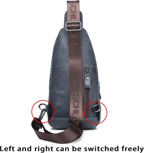 Miniatura 36 de LUKZIJAES Bolso bandolera de cuero genuino para hombre