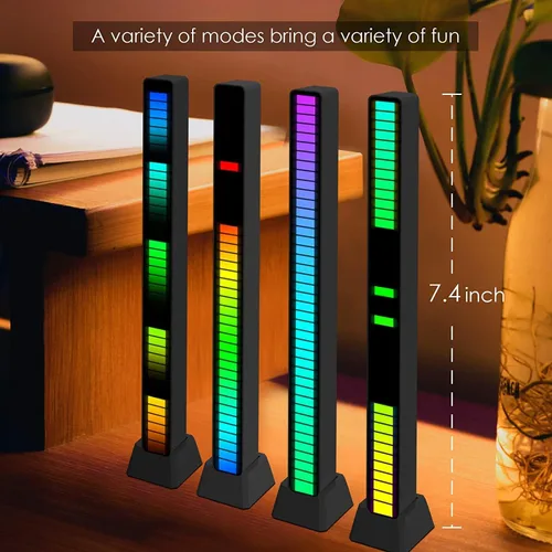 Miniatura 5 de Soulpunk Luz de control de sonido recargable RGB, luces de ritmo de música activadas por voz, luz ambiental, para automóvil, decoración de sala